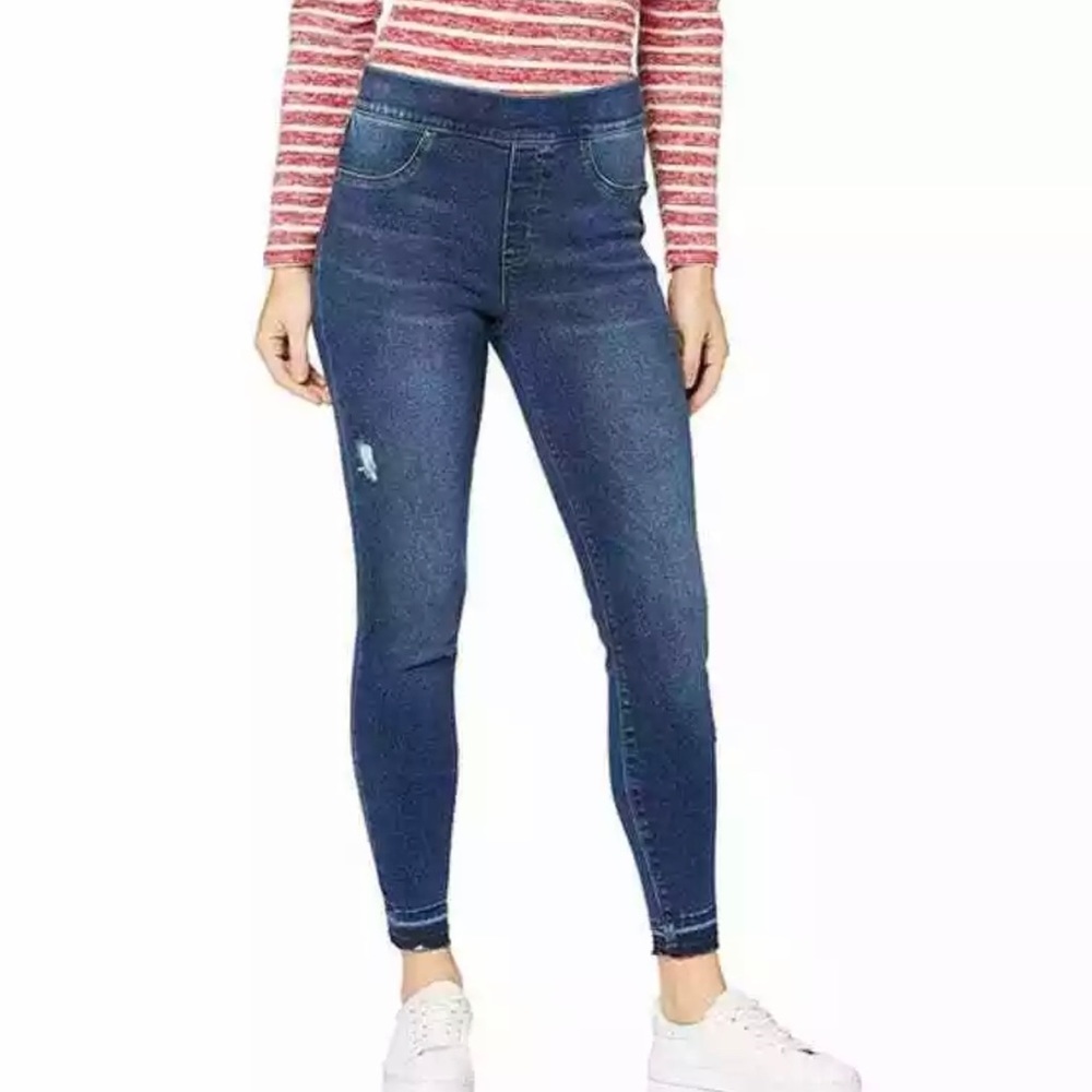 NEW SPANX Distressed Ankle Skinny Jeans Leggings Women’s S High Waist Inseam 27”